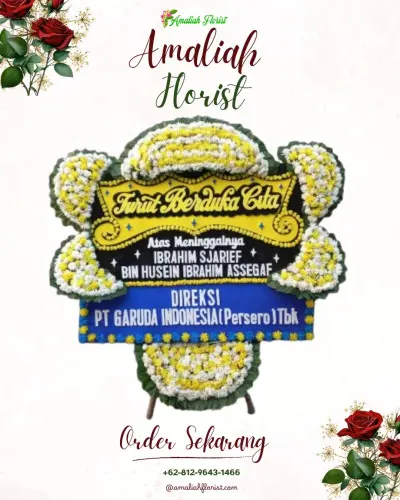 Papan Bunga Duka di Medokan Ayu